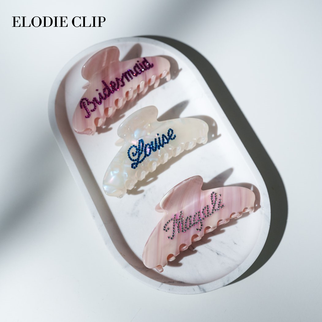 gepersonaliseerde haarspeld naam zelf kiezen steentjes clips