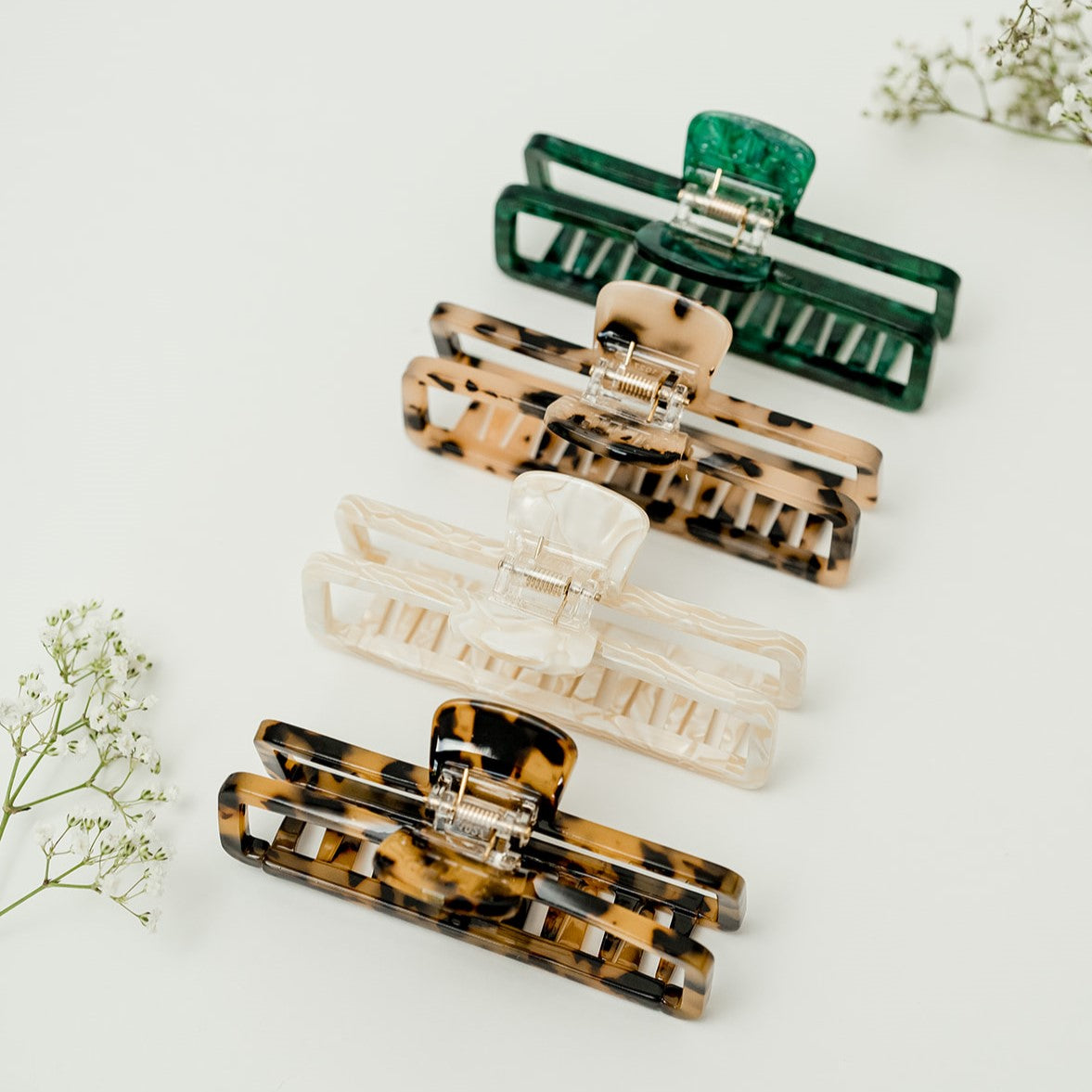 stevige en kwalitatieve haarclips voor alle haartypes groen