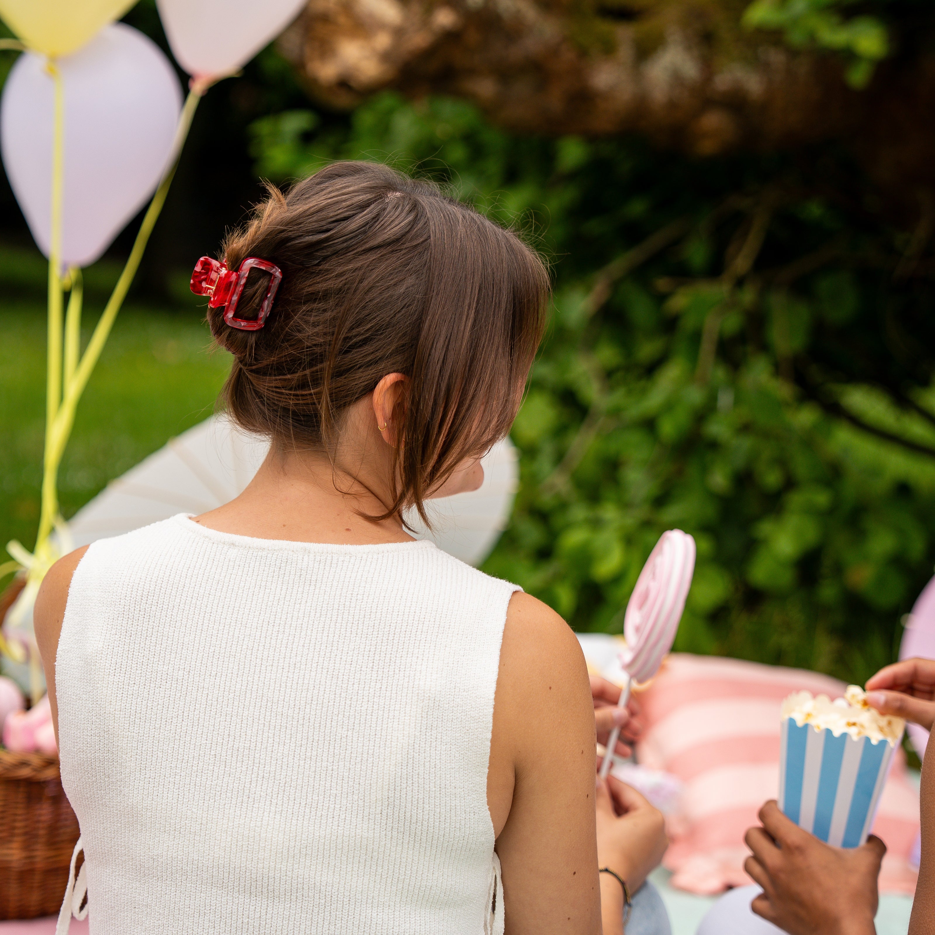 haarspeld dik haar stevig kwalitatief haarklem clips clip marmer roze rood