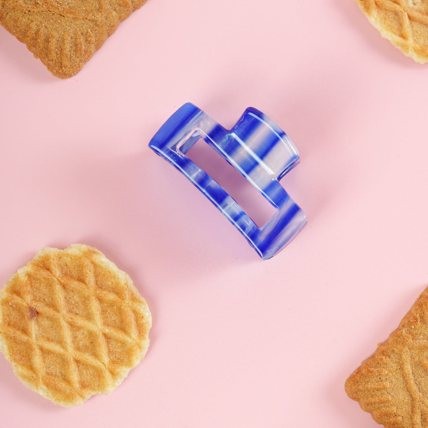 haarspeld haarklem clips fijn haar stevig clip dun haar marmer blauw gestreept