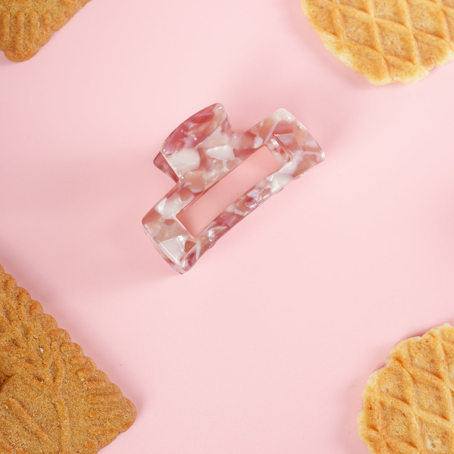 haarspeld haarklem clips fijn haar stevig clip dun haar marmer oudroze