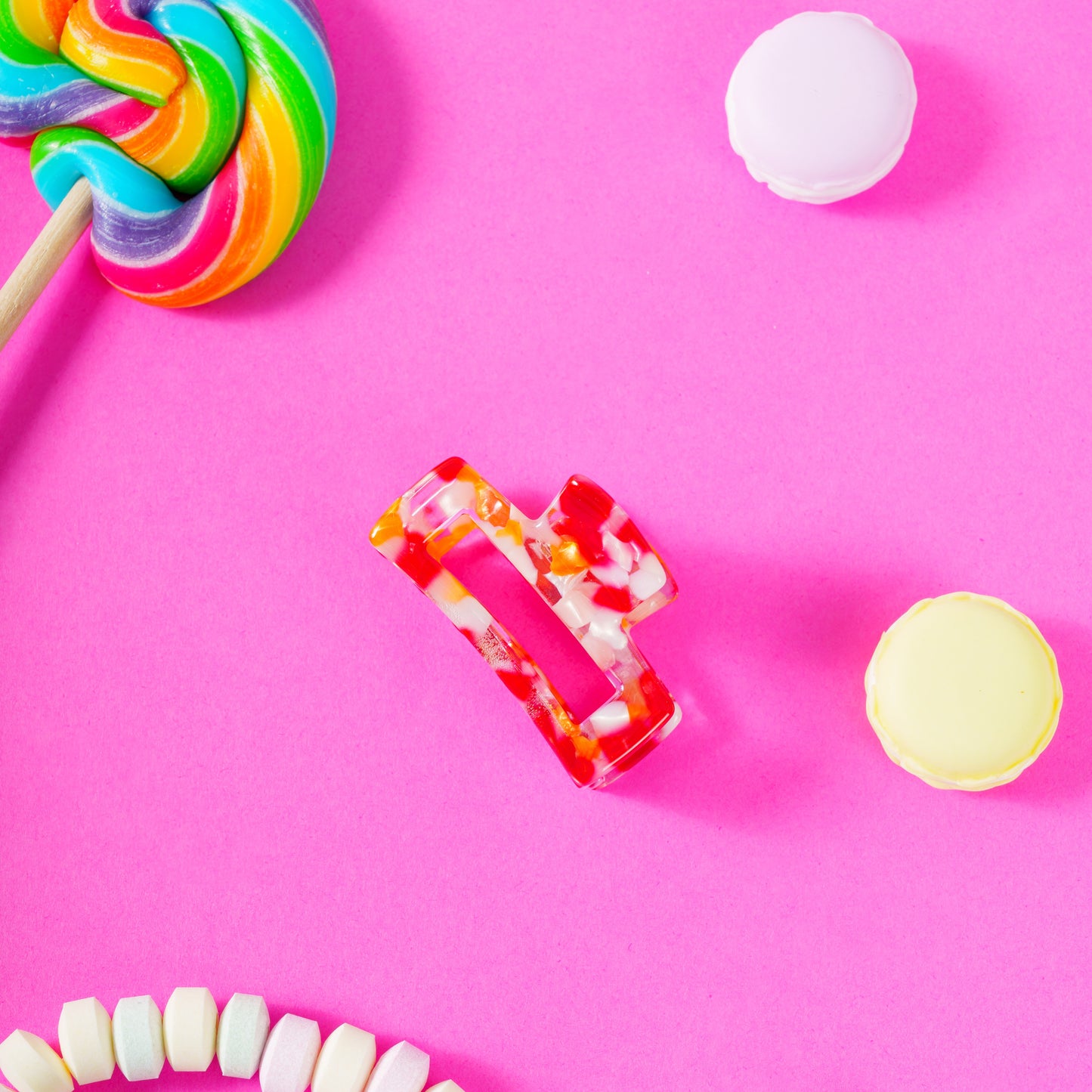 haarspeld haarklem clips fijn haar stevig clip dun haar oranje rood gevlekt