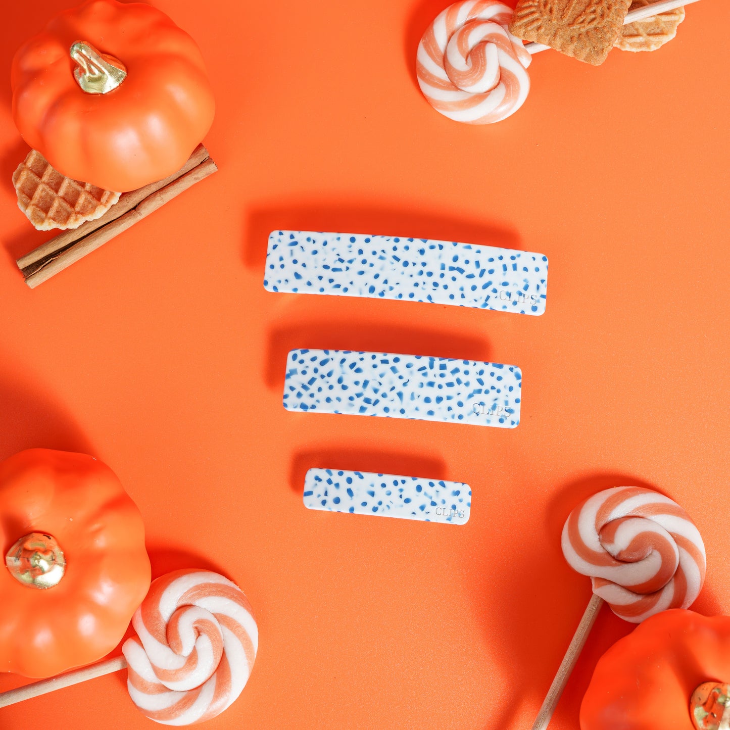 click french clip metaal haarspeld fijn haar dik haar kwalitatief stevig clips gespikkeld blauw