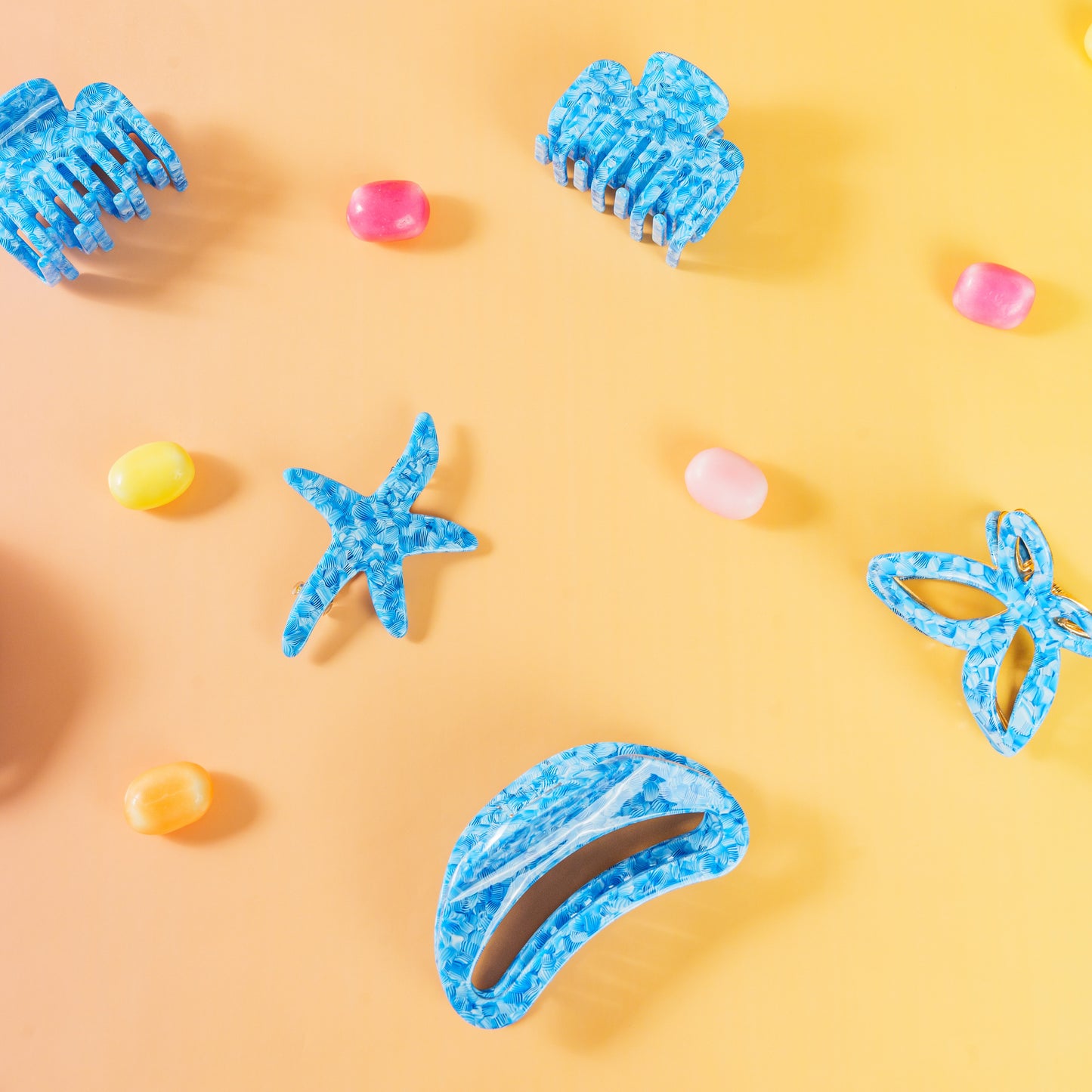 kwalitatieve haarspeld haarklem clips clip fijn dik haar mozaïek blauw