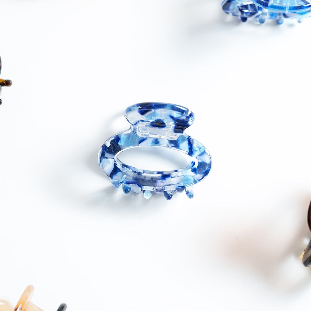 Kleine ronde haarspeld fijn haar stevig knijpt goed glad haar clip clips blauw