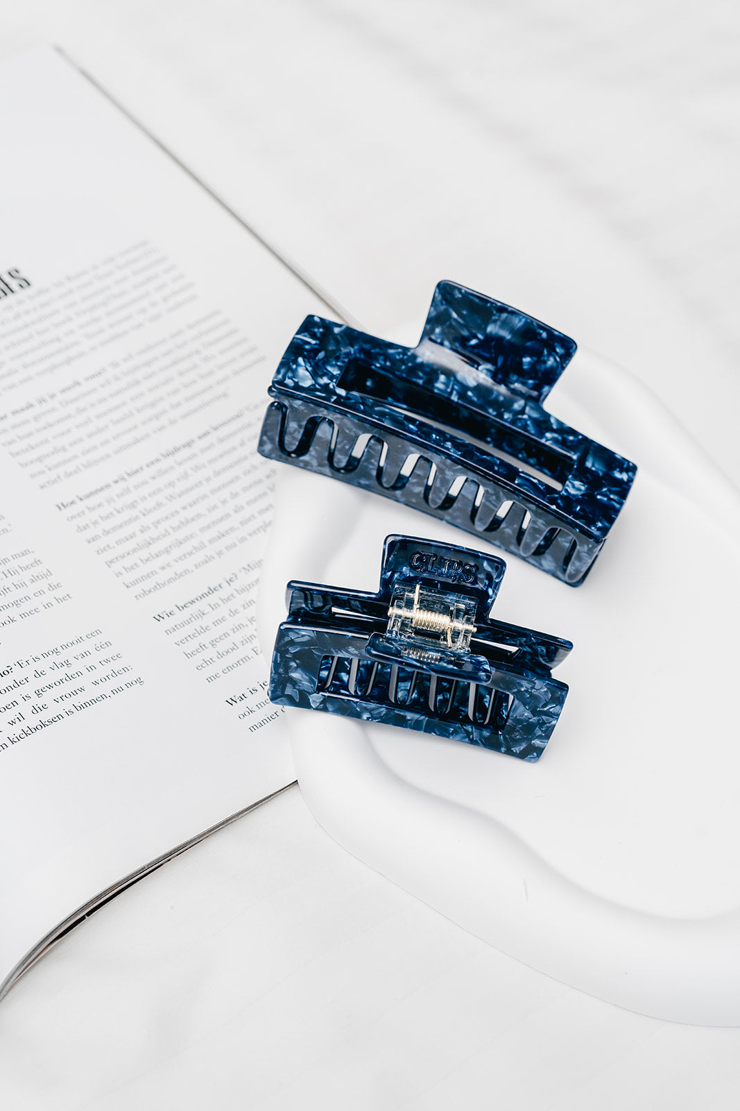 Blauwe haarspeld clips dik haar lang haar haarklem clips