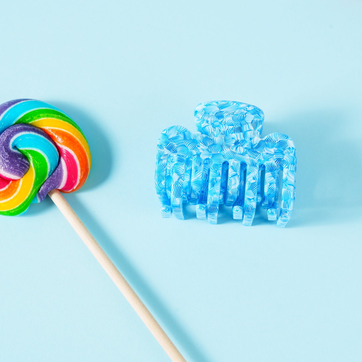 Clips haarspeld haarklem extra tandjes fijn haar glad haar mozaïek blauw