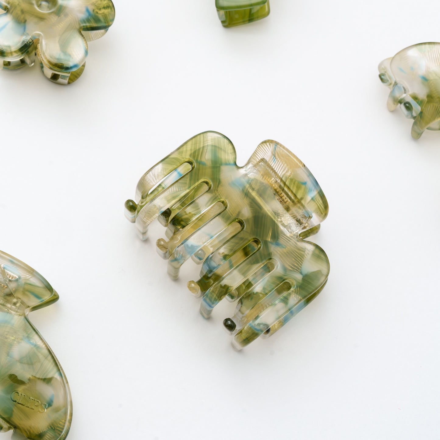 Clips haarspeld haarklem extra tandjes fijn haar glad haar groen