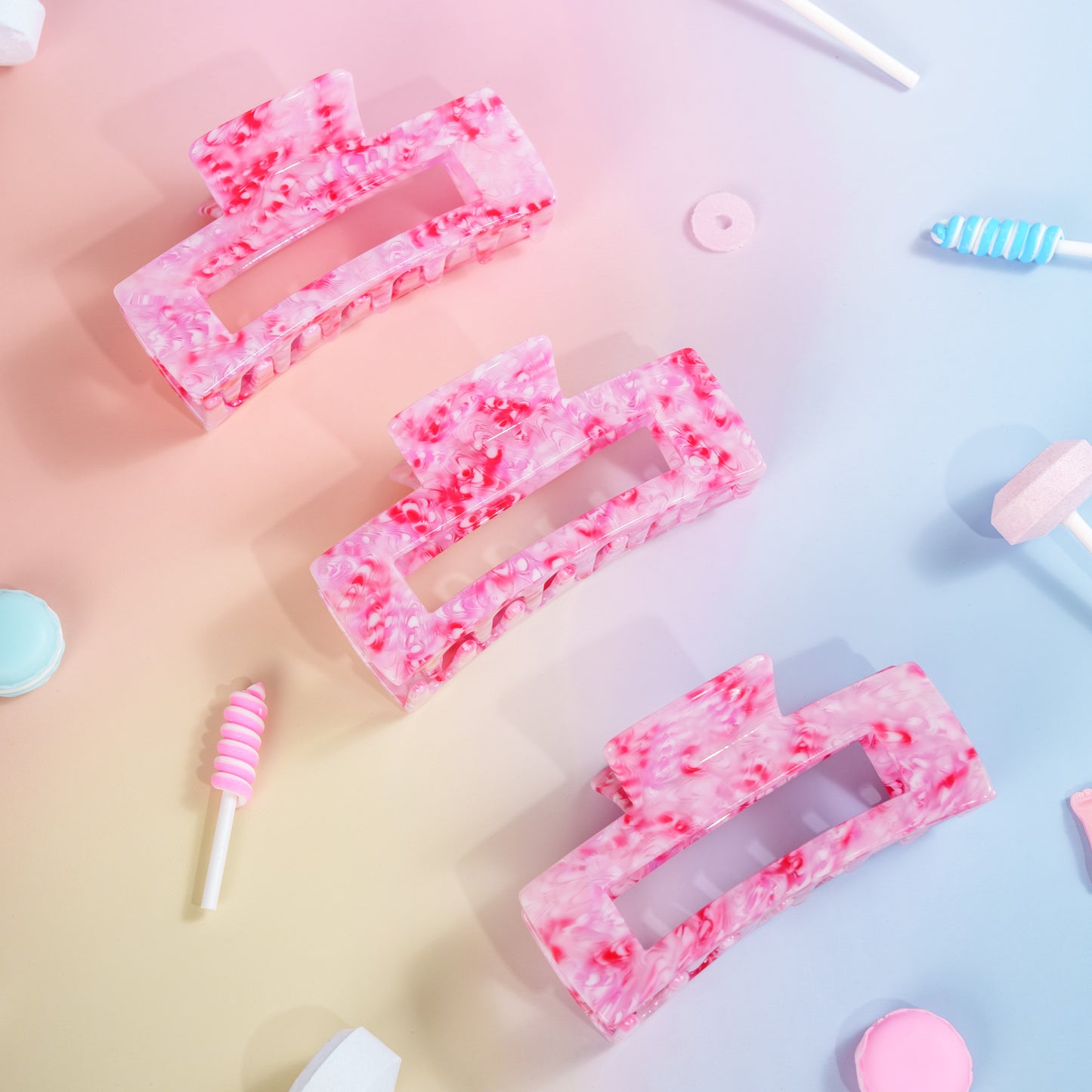 haarspeld fijn haar knijpt goed glad haar kwalitatief haarklem klein clips floral roze
