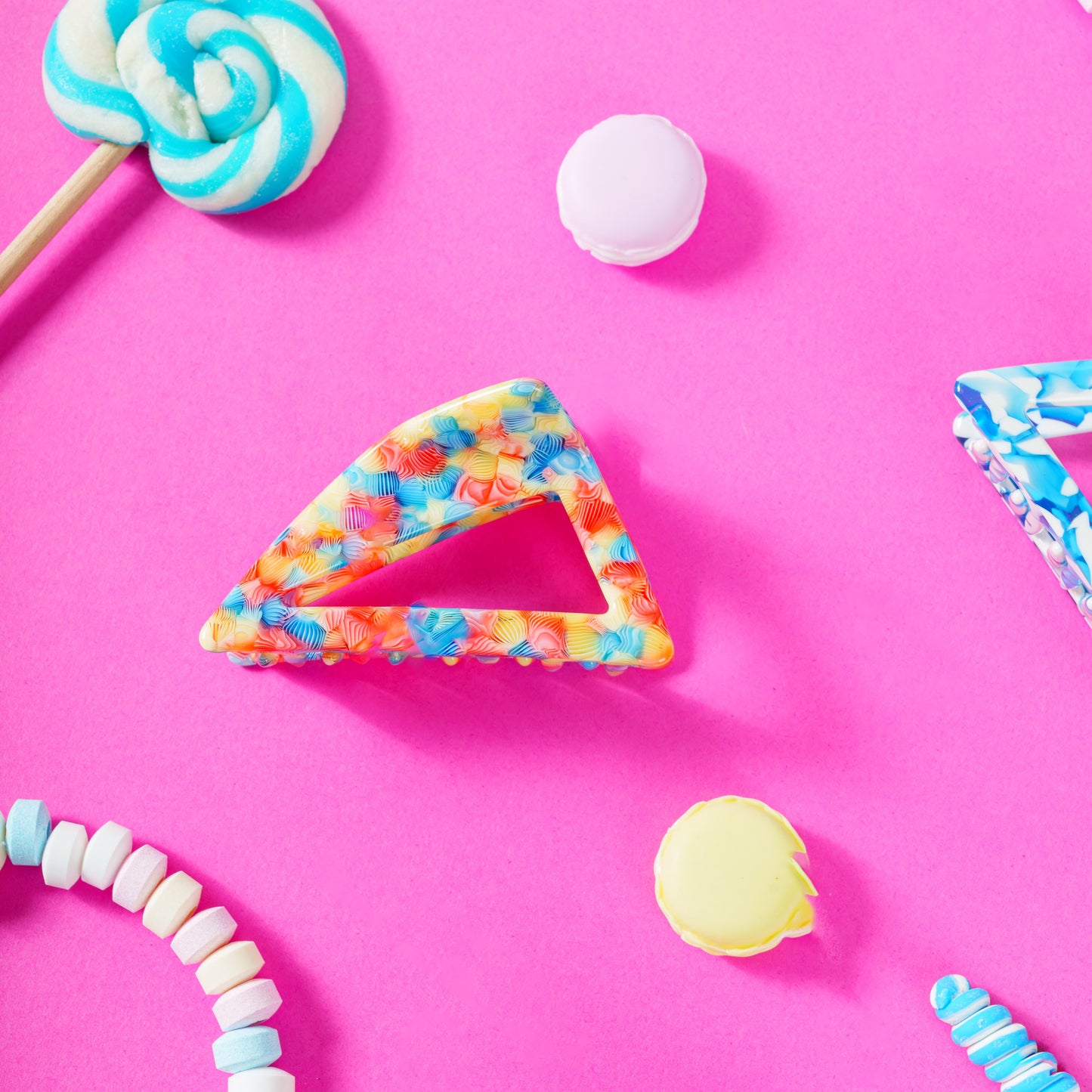 flo driehoek haarspeld normaal fijn dik haar mozaiek multicolor