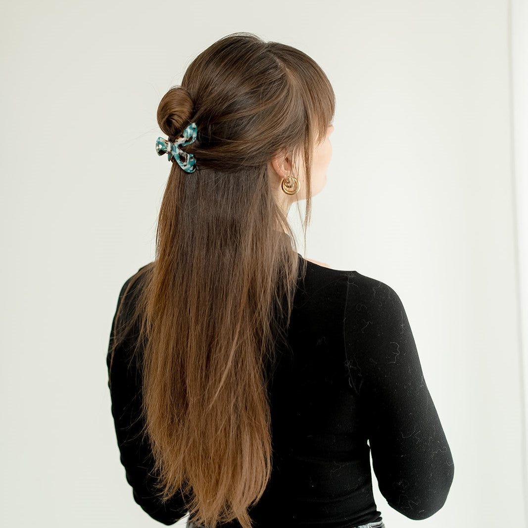 Julia gesplitste clip haarspeld haarklem clips licht groen extra tandjes fijn haar dik haar stevig appelblauwzeegroen
