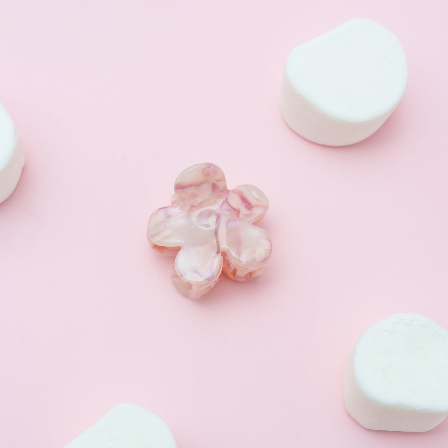 Bloemenhaarspeld bloem kleine bloem clip haarklem fijn haar dik haar alle haartypes licht roze