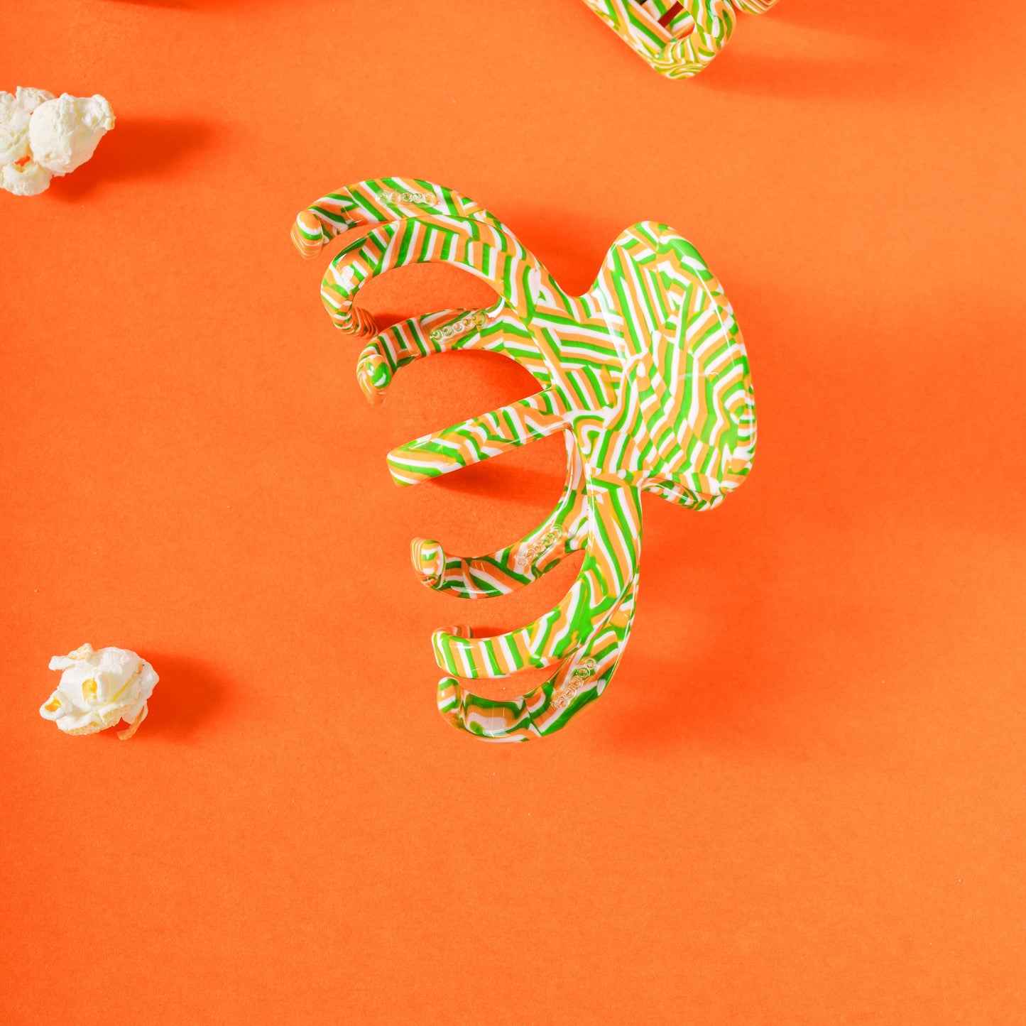 haarspeld haarklem clip dik haar lang haar stevig kwalitatief clips gestreept oranje groen