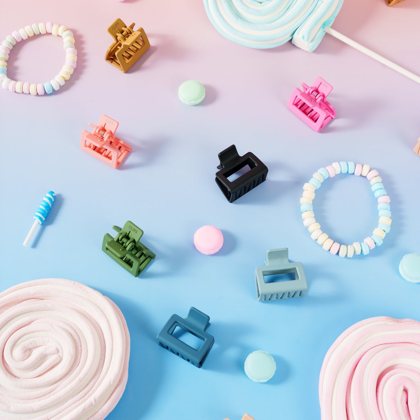 lola clips mat haarspeld vierkante clips
