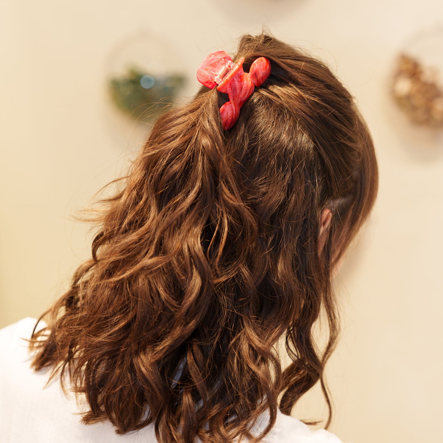 Nomi clip bubbly haarspeld fel koraal