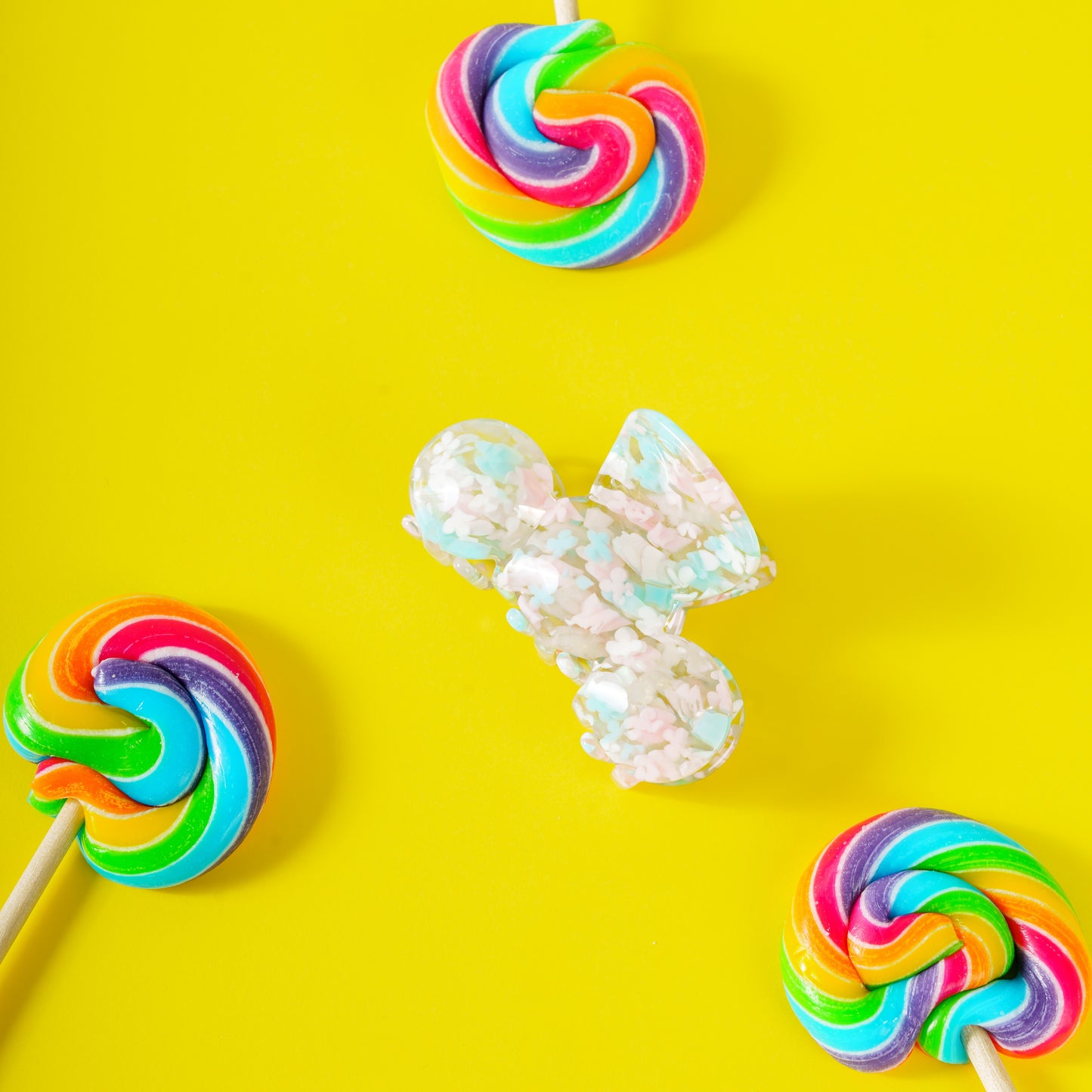 Nomi clip bubbly haarspeld floral roze turquoise