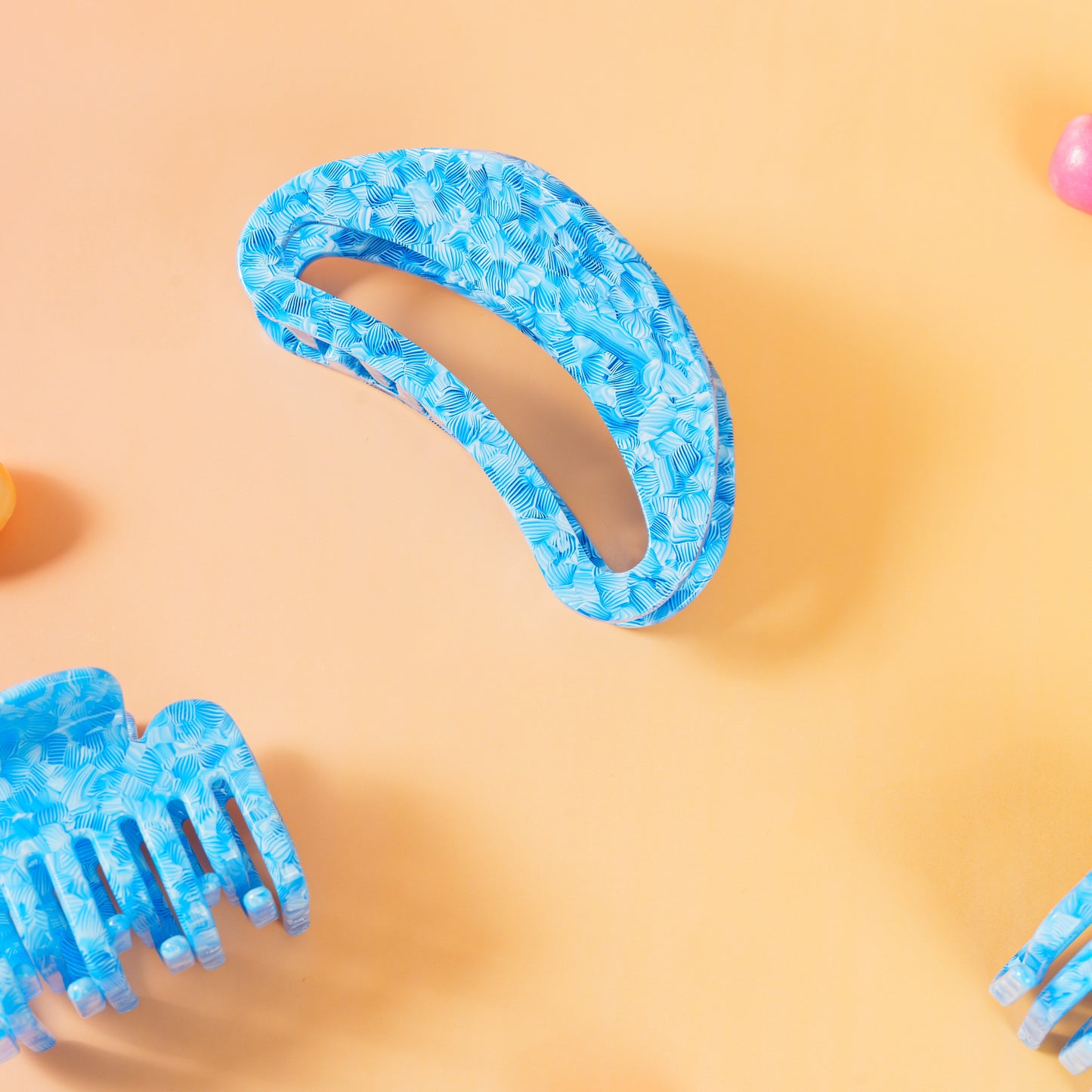 kwalitatieve haarspeld haarklem clips clip fijn dik haar mozaïek blauw