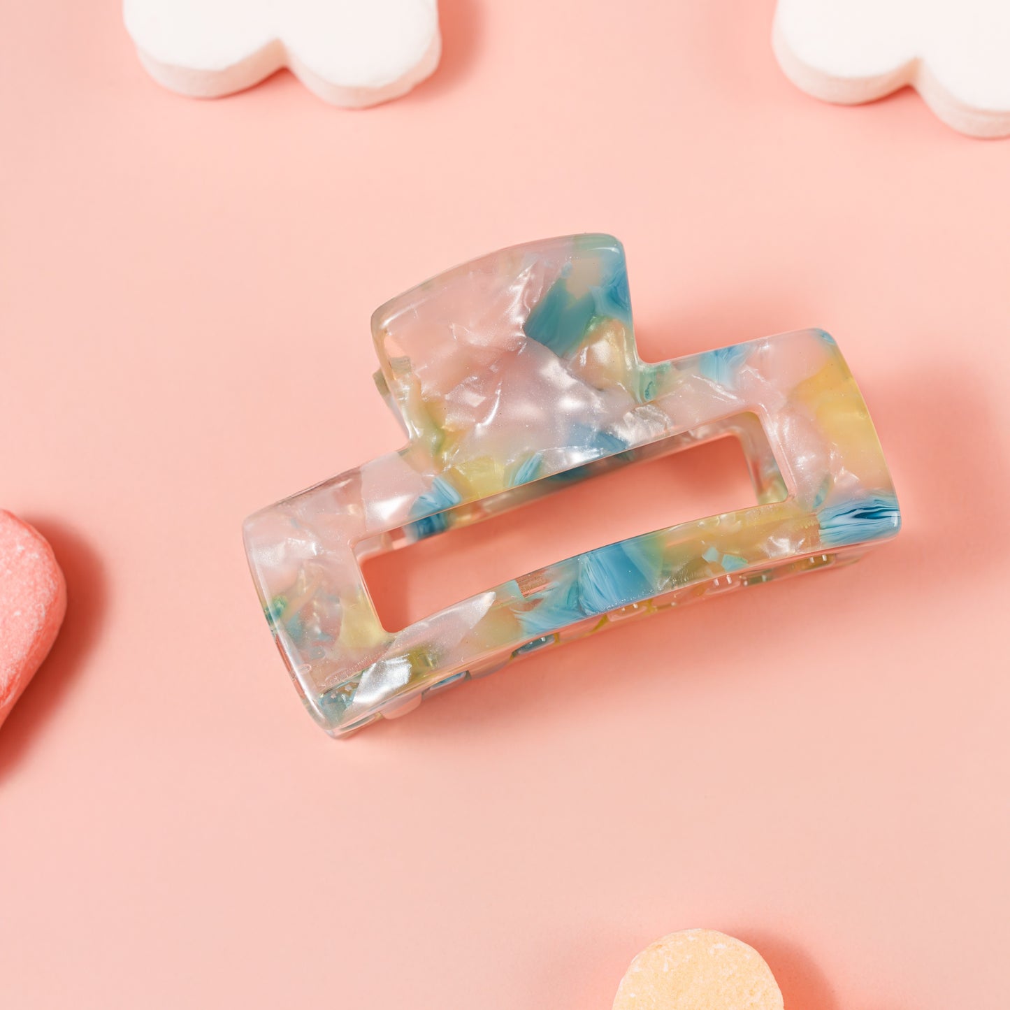 haarspeld haarklem clips fijn haar stevig clip dun haar marmer blauw groen roze