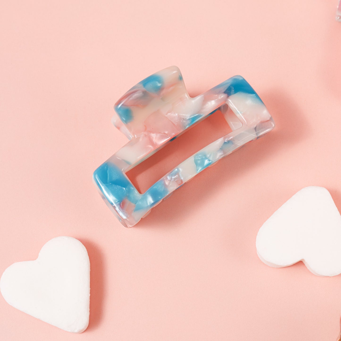 haarspeld haarklem clips fijn haar stevig clip dun haar marmer blauw roze