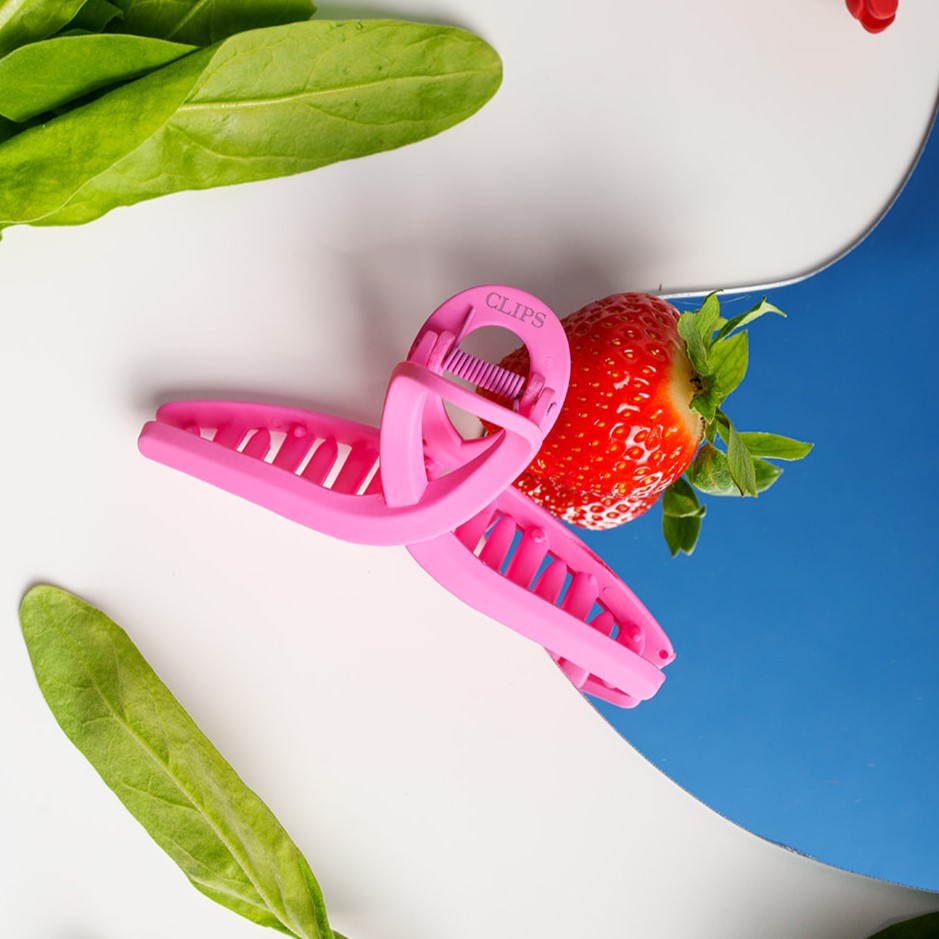 haarspeld haarklem clip krul fijn glad haar mat extra tandjes roze