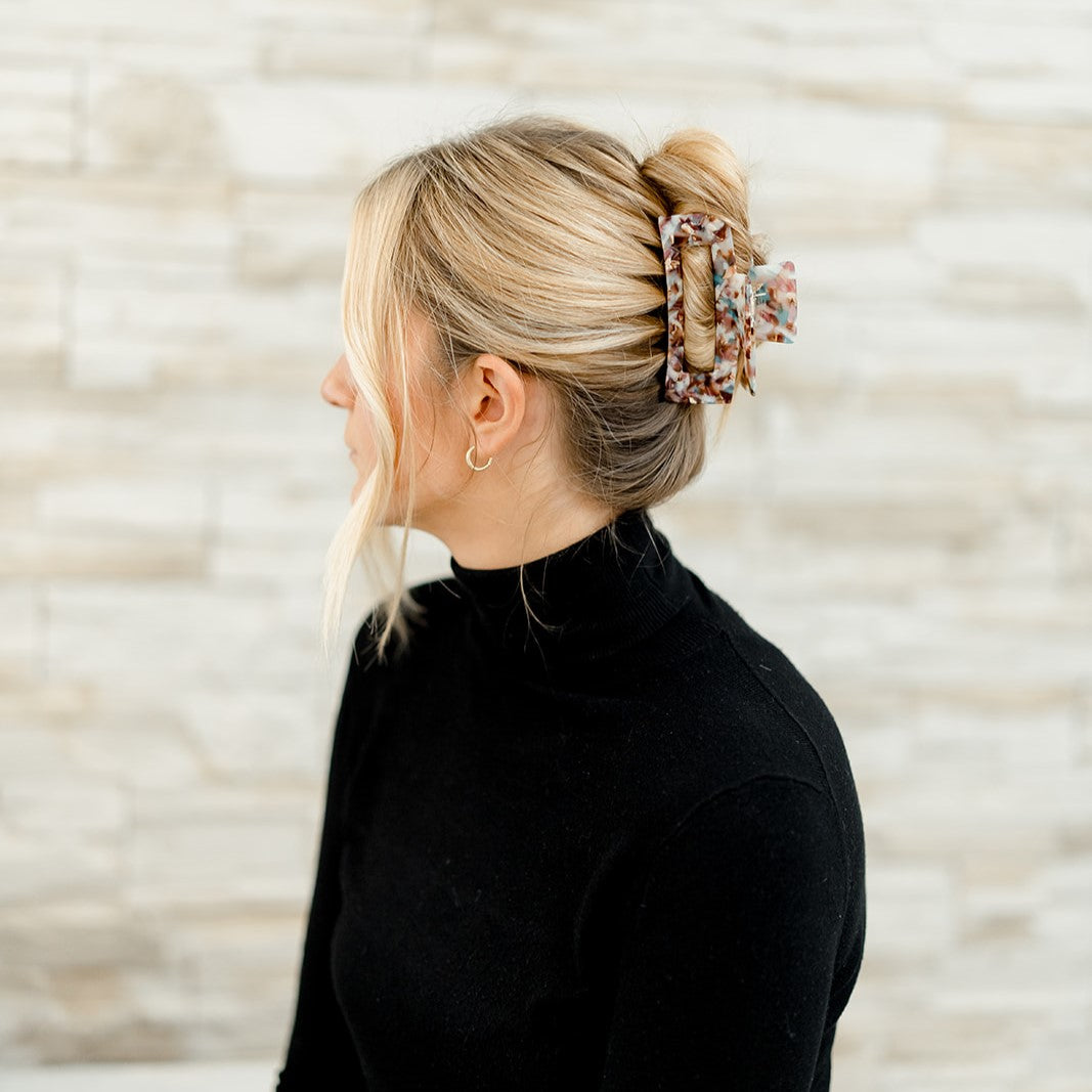 grote multicolor clip die stevig vastzit fijn tot normaal haar - clips