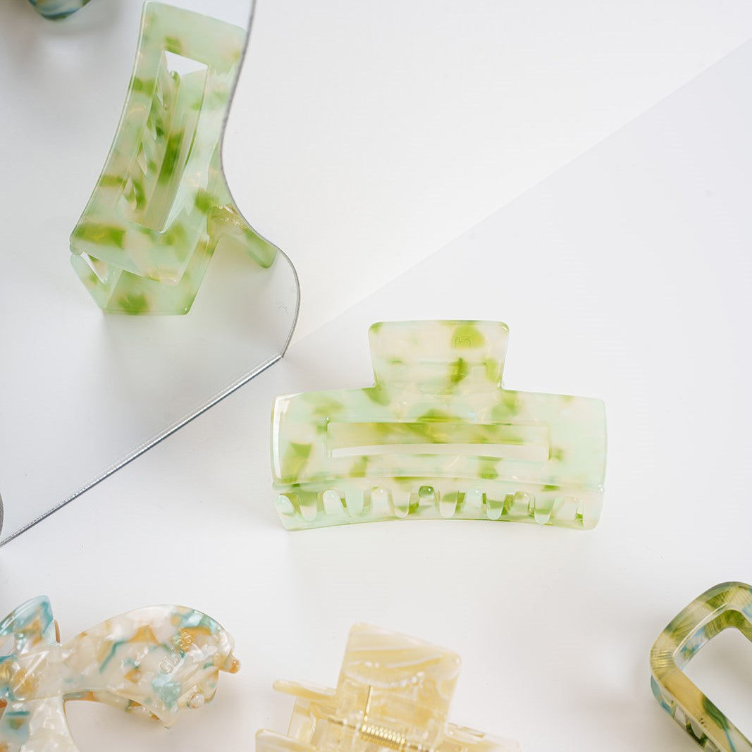 haarspeld fijn haar knijpt goed glad haar kwalitatief haarklem klein clips licht groen