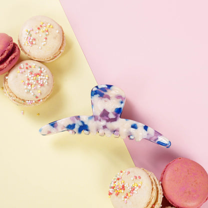 Langwerpige clip knijpt goed dicht blauw paars