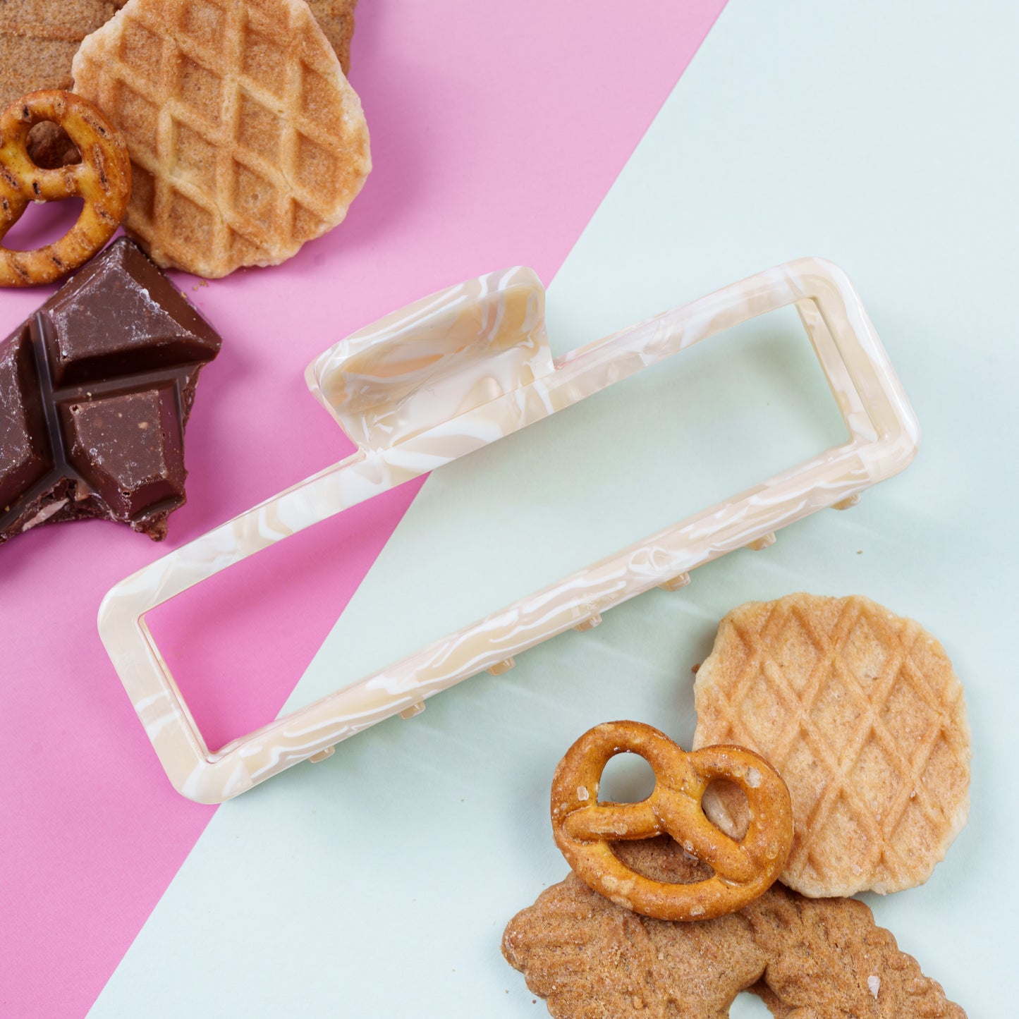 stevig kwalitatief haarspeld fijn haar lang haar haarklem clip clips marmer wit