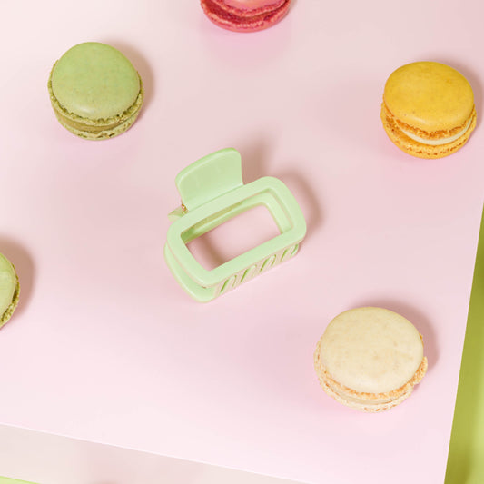 clips vierkante haarspeld groen