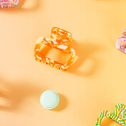haarspeld dik haar gemiddeld haar stevig kwalitatief haarklem clips clip marmer oranje