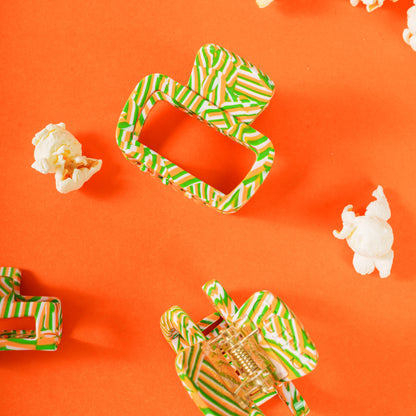 haarspeld dik haar gemiddeld haar stevig kwalitatief haarklem clips clip gestreept oranje groen