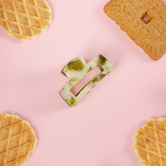 haarspeld haarklem clips fijn haar stevig clip dun haar marmer mosgroen