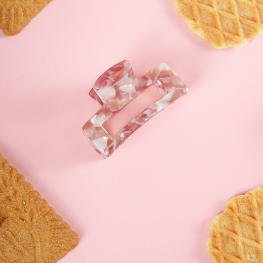 haarspeld haarklem clips fijn haar stevig clip dun haar marmer oudroze