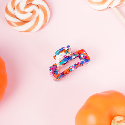 haarspeld haarklem clips fijn haar stevig clip dun haar marmer terrazzo multicolor