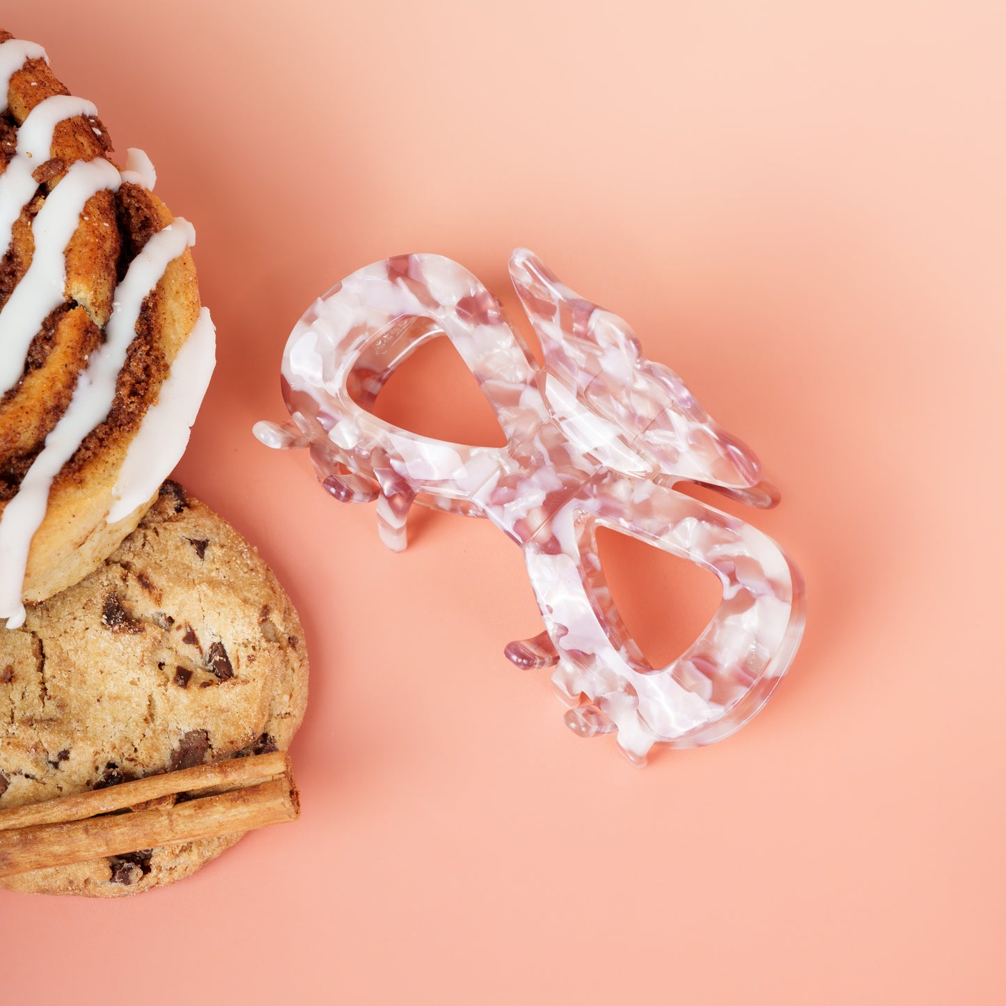 clip haarspeld  fijn haar dik haar kwalitatief strik stevig clips marmer oudroze