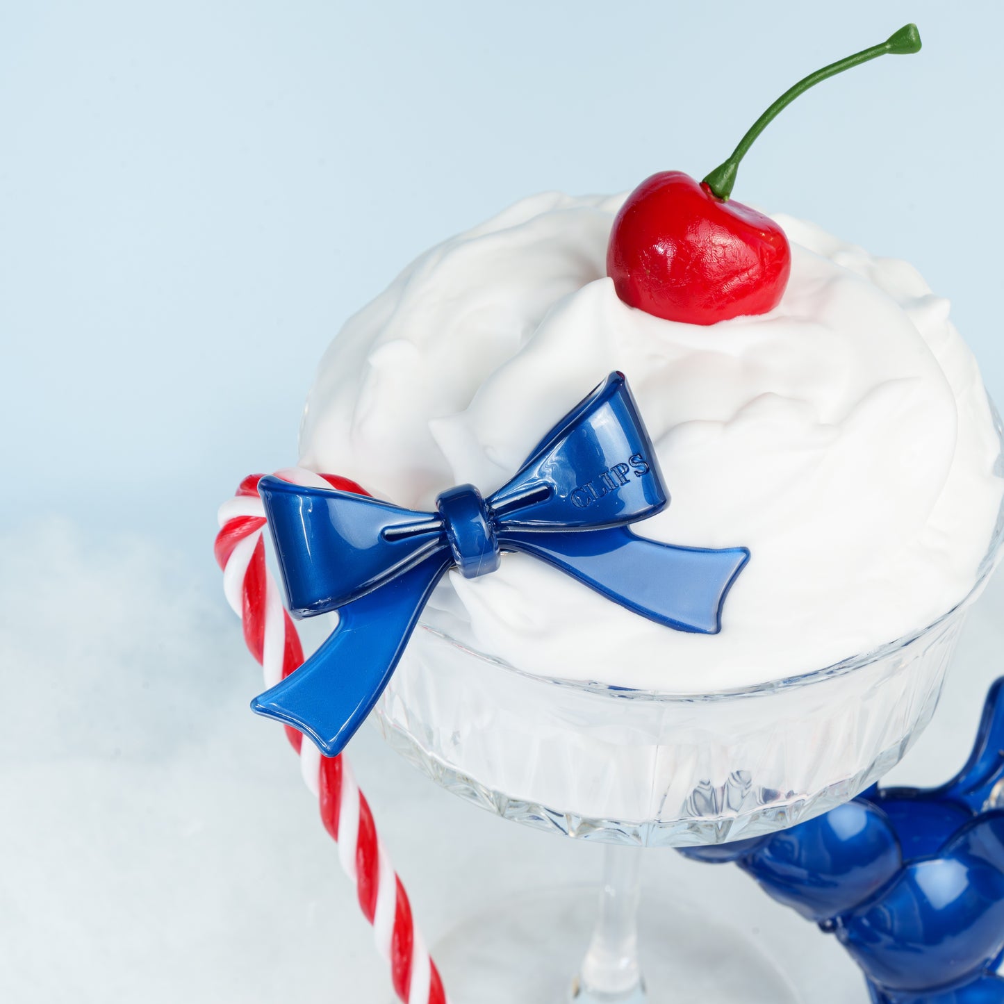 charlie click clip effen koningsblauw strik