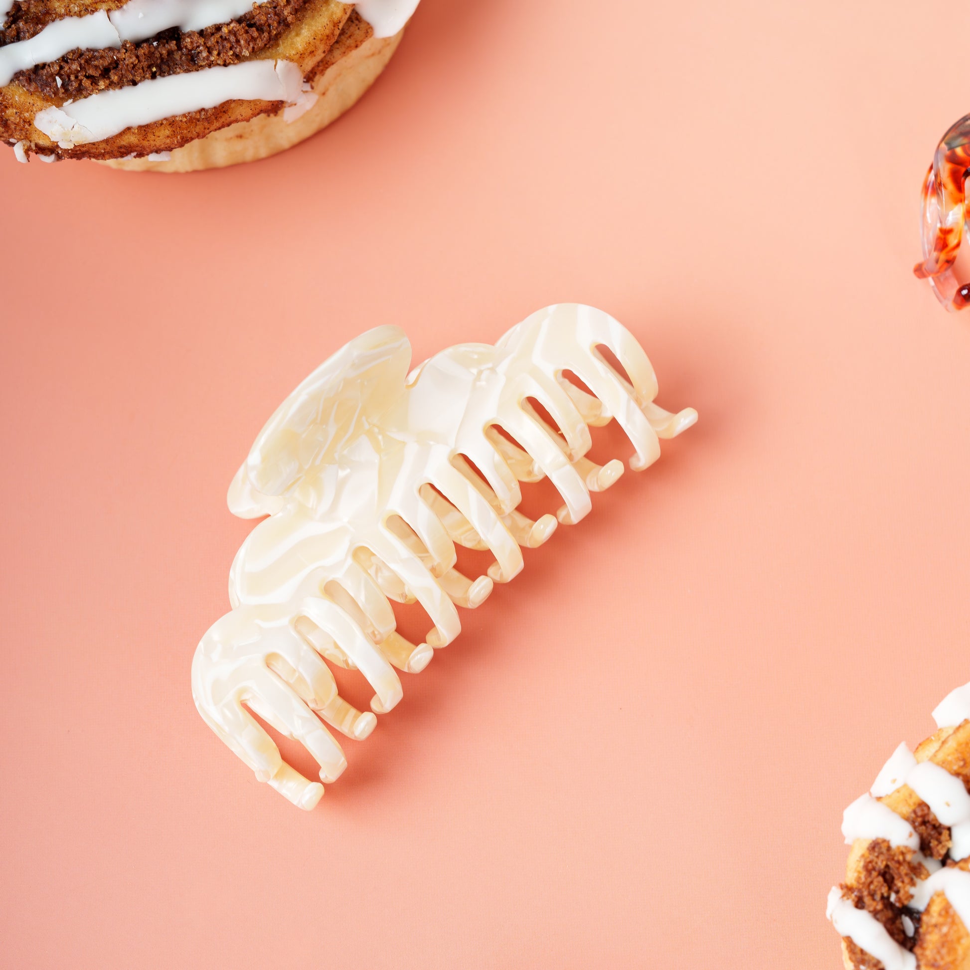 clip haarspeld fijn haar kwalitatief stevig clips marmer wit