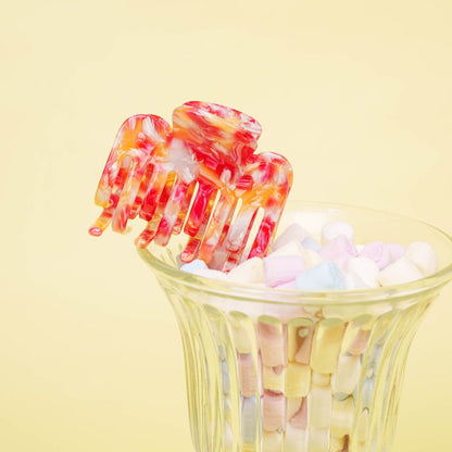 Clips haarspeld haarklem extra tandjes fijn haar glad rood