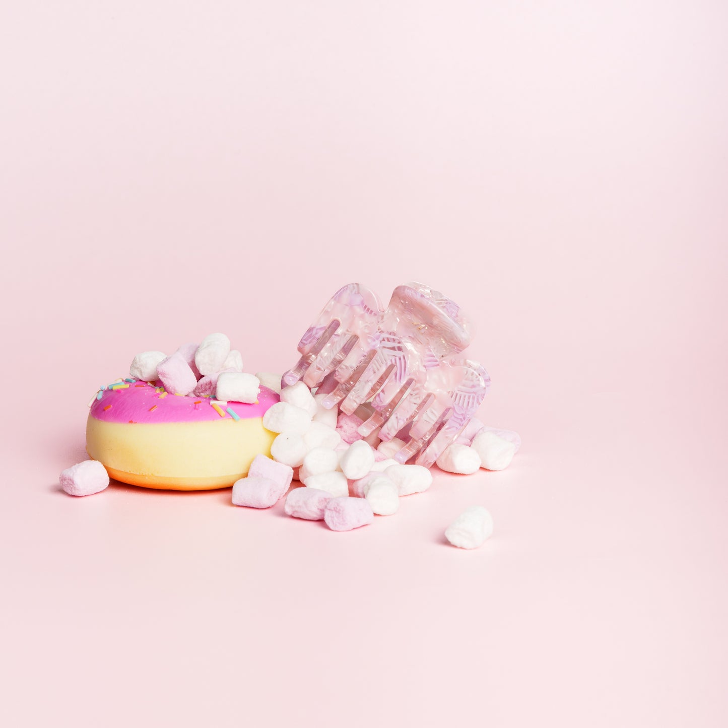 Clips haarspeld haarklem extra tandjes fijn haar glad haar licht roze mozaïek