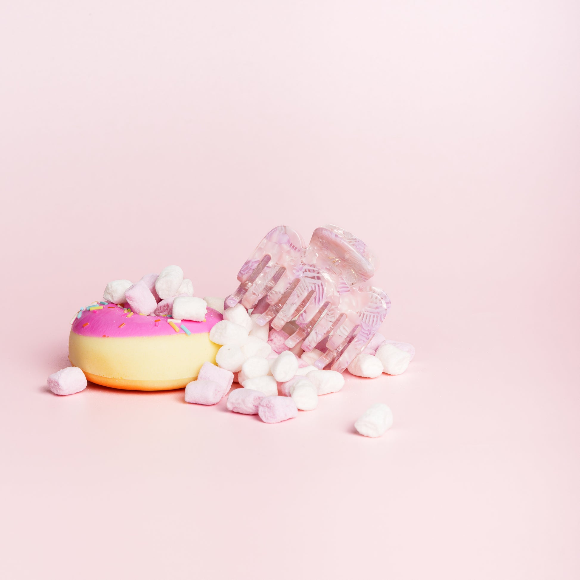Clips haarspeld haarklem extra tandjes fijn haar glad haar licht roze mozaïek