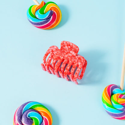 Clips haarspeld haarklem extra tandjes fijn haar glad haar mozaïek roze