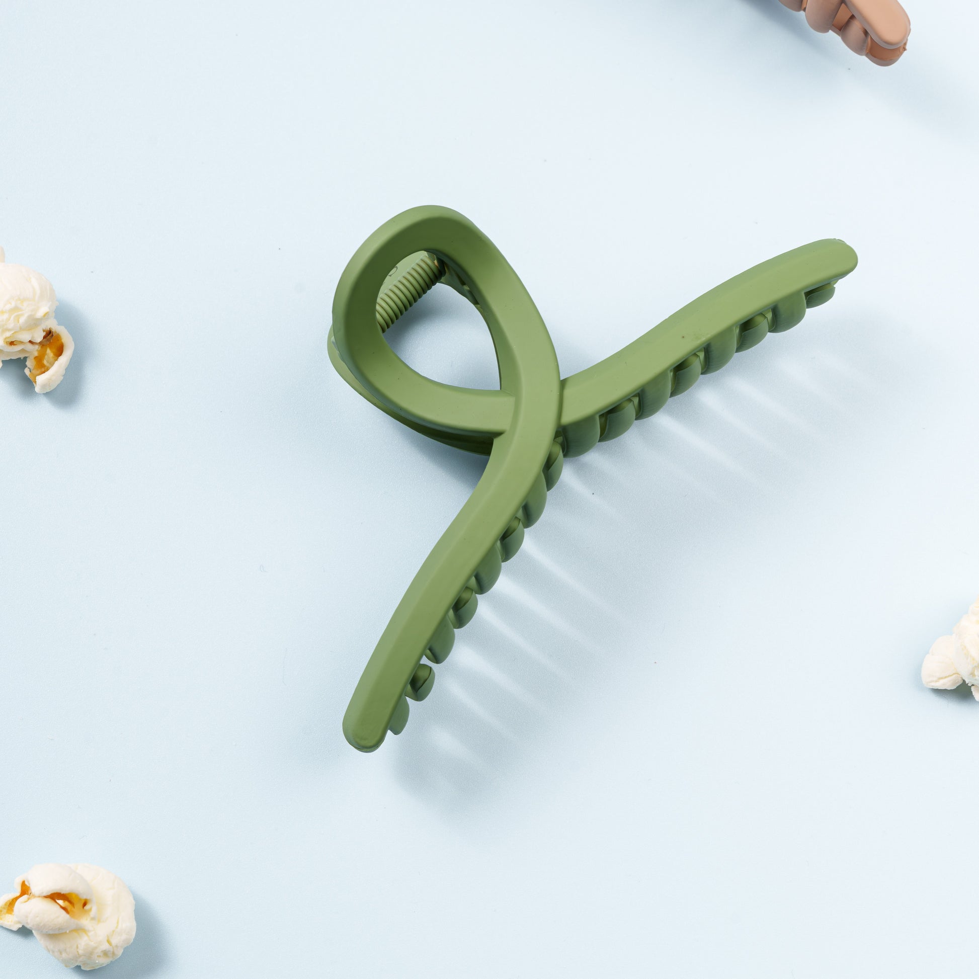 haarspeld haarklem clip krul fijn glad haar mat extra tandjes donker groen