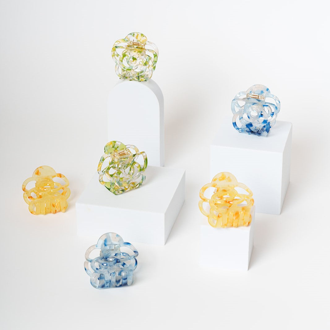 bloemen haarspeld fijn dun haar clips