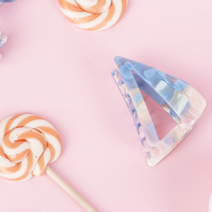 flo driehoek haarspeld normaal fijn dik haar marmer blauw roze