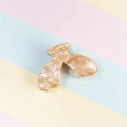 Julia gesplitste clip haarspeld haarklem clips extra tandjes fijn haar dik haar stevig champagne