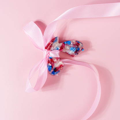 Julia gesplitste clip haarspeld haarklem clips extra tandjes fijn haar dik haar stevig marmer rood blauw