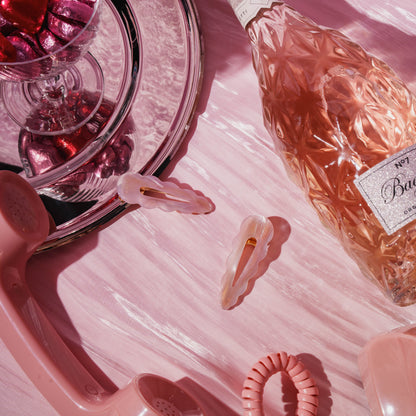 Leonie chuncky clip schuiver organisch roze