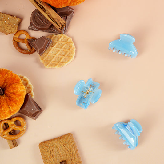 kleine haarspeld lili clips fijn haar knijpt goed stevig marmer hemelsblauw