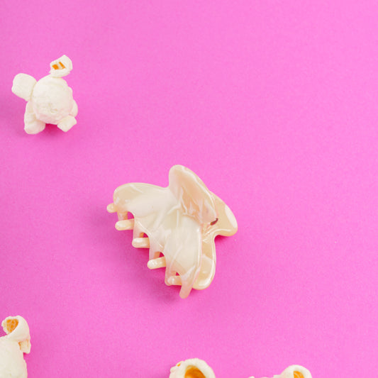 kleine haarspeld lili clips fijn haar knijpt goed stevig marmer wit