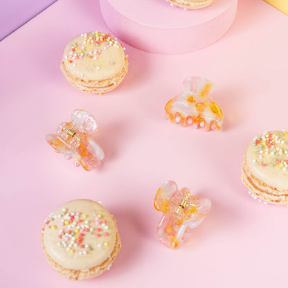 kleine haarspeld luna clips fijn haar knijpt goed stevig oranje